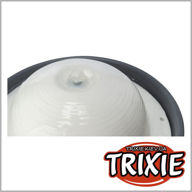 ТРИКСИ Украина - Фонтан для собак Trixie 24448 Vital Dome керамический 1,5л 20х10х20 см серо-белый