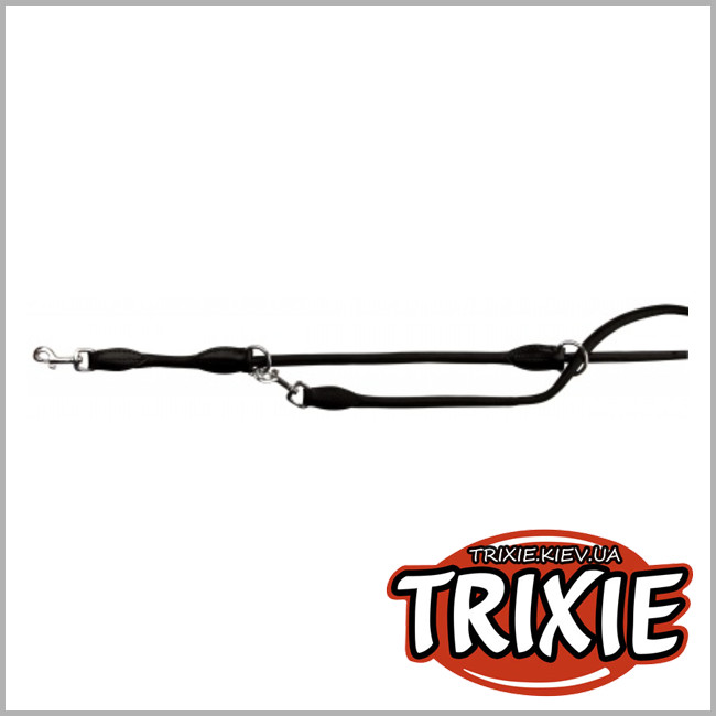 ТРІКСІ Україна - Поводок шкіряний для собак TRIXIE (Розмір: 2м/13мм, Колір: чорний)
