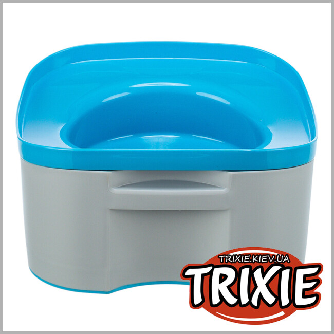 ТРИКСИ Украина - Миска для путешествий Trixie 24601 "Strong", 21х11х21см, темно-серый/петроль