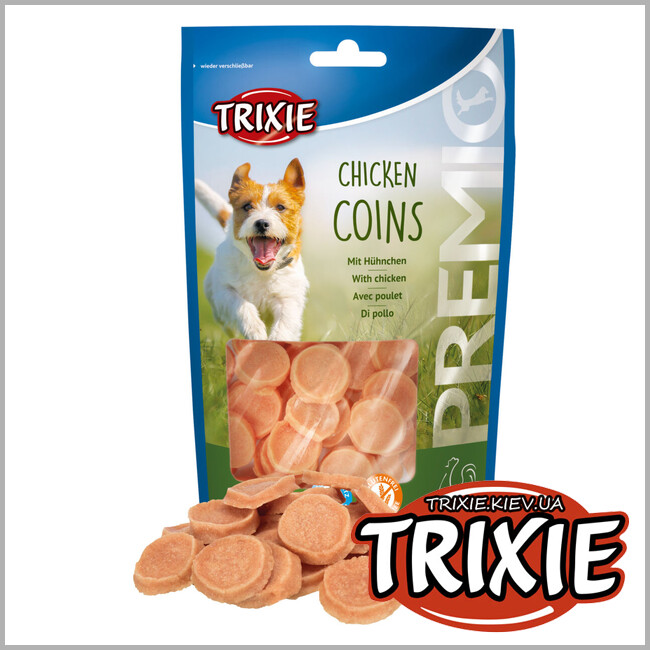 ТРИКСИ Украина - Лакомство для собак Trixie 31531 PREMIO ChickenCoins курица 100г
