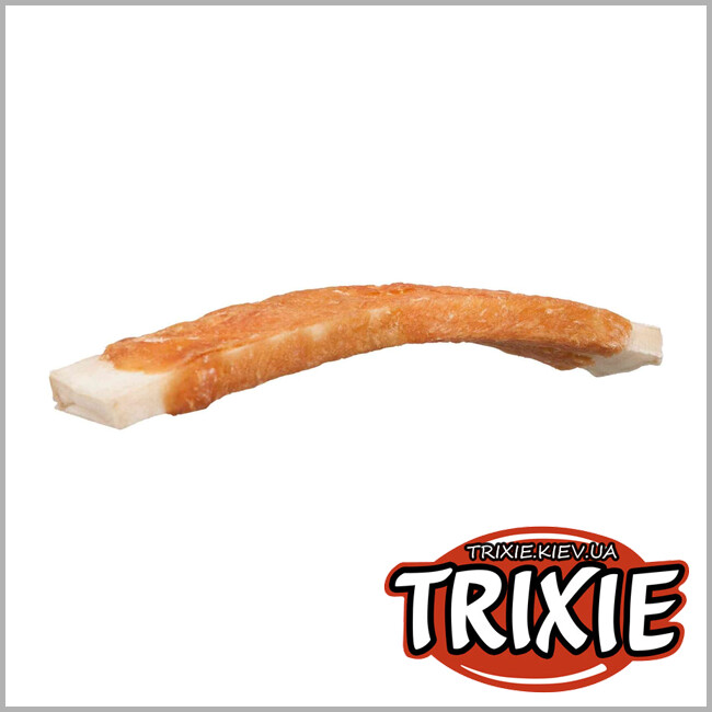 ТРИКСИ Украина - Лакомство для собак Trixie 31467 DENTA fun для чистки зубов куриные ребрышки 3шт. 12см/90г