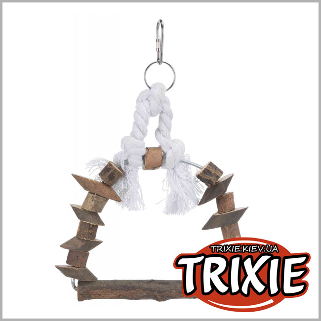 ТРИКСИ Украина - Качели деревянные для птиц TRIXIE - Natural Living (Размер:15х20см)