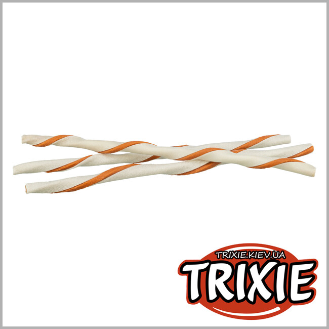 ТРИКСИ Украина - Жевательные палочки "Twisters" (начинка из курицы), 34см/40гр Trixie 27650