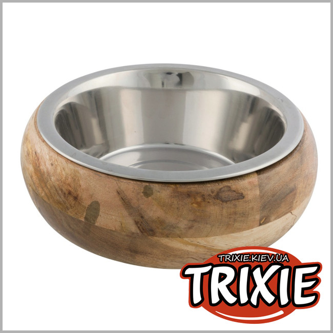 ТРИКСИ Украина - Миска в деревянной рамке для собак TRIXIE (Размер: 1,4л/25см)