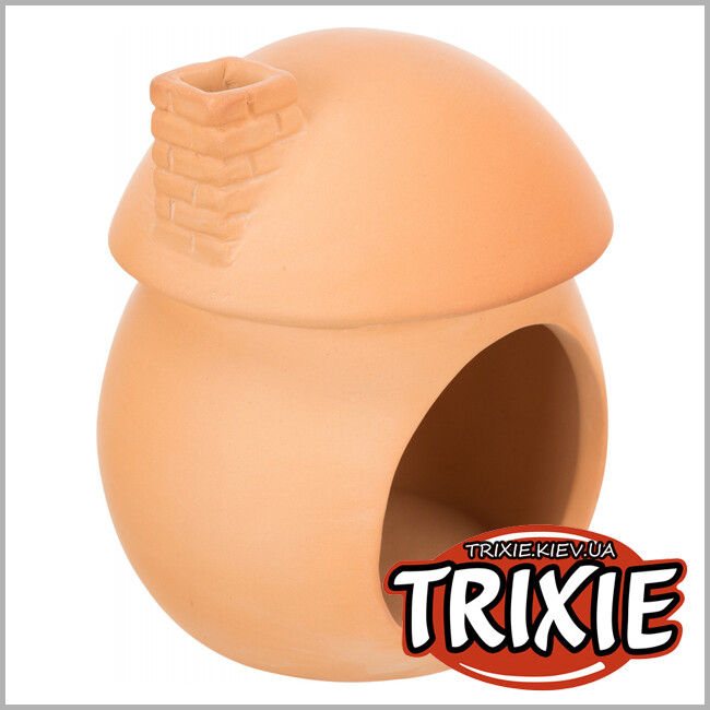 ТРИКСИ Украина - Керамический дом для грызунов Trixie ( терракотовый 22*22*25, ø 11 см )