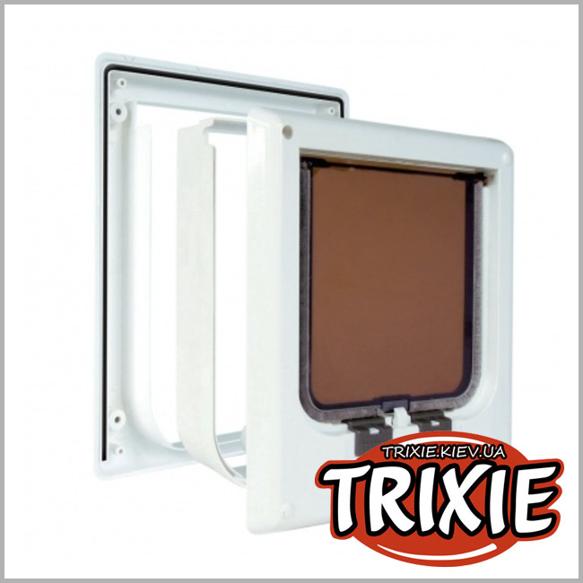 ТРИКСИ Украина - Электромагнитная дверца Trixie 4-Way cat flap (с магнитом 21*24cm белый)