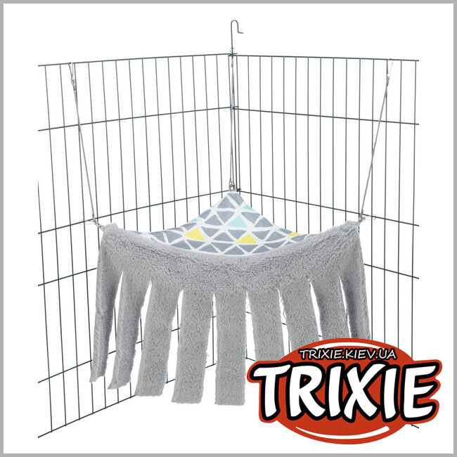 ТРИКСИ Украина - Лежак-пещера "Sunny" Trixie 62685 с гамаком подвесной для грызунов (плюш), 41х27х23см