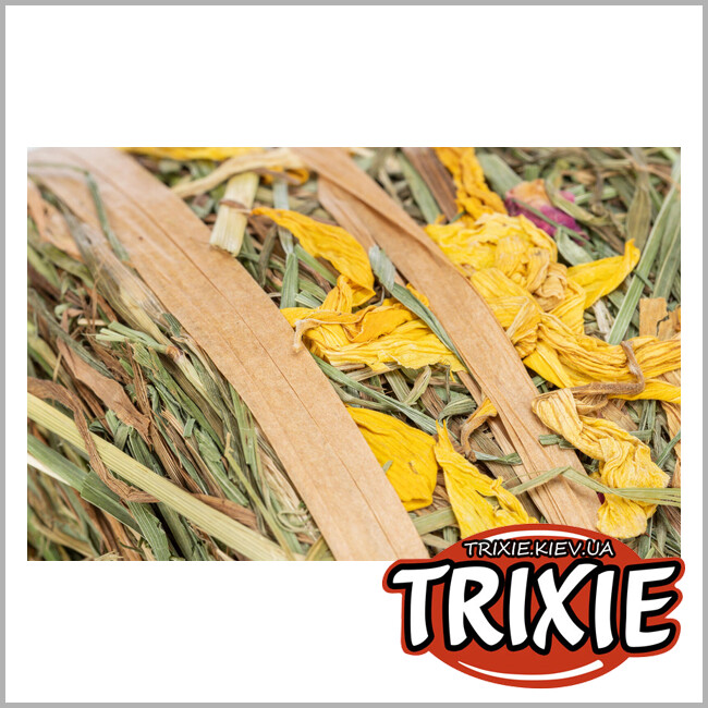 ТРИКСИ Украина - Тюк сена Trixie 60798 с цветами для грызунов, 500гр