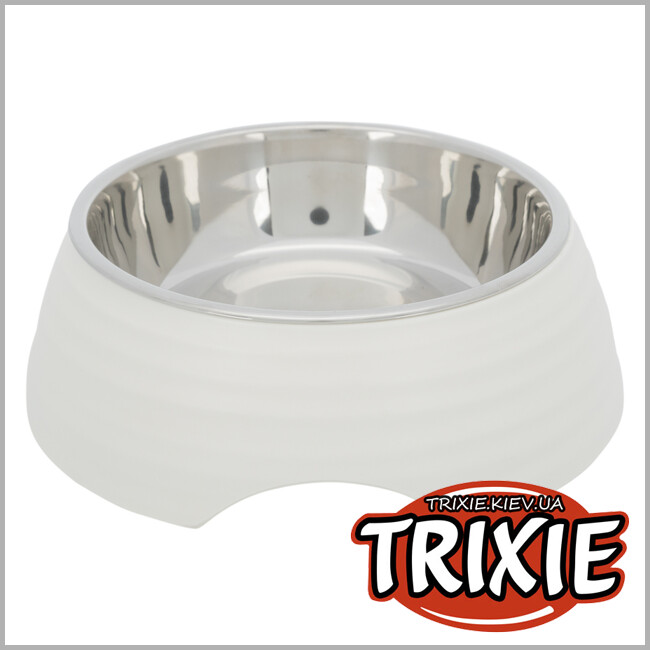 ТРИКСИ Украина - Миска TRIXIE (металл/меламин, 0.2л/14см,белый)
