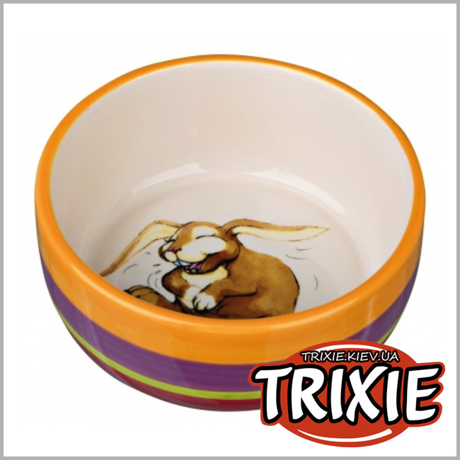 ТРИКСИ Украина - Керамическая миска для кролика TRIXIE (Размер: 250мл/11см)