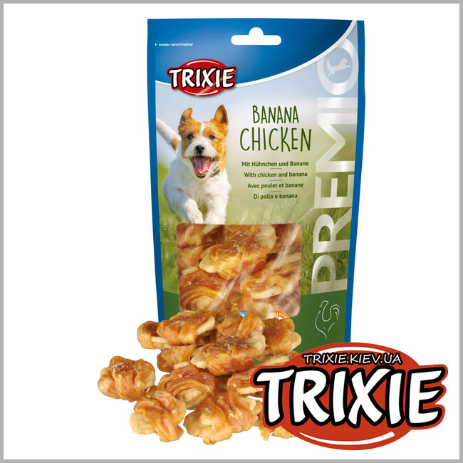 ТРИКСИ Украина - Лакомство для собак Trixie 31582 PREMIO Banana and Chicken курица и банан 100г