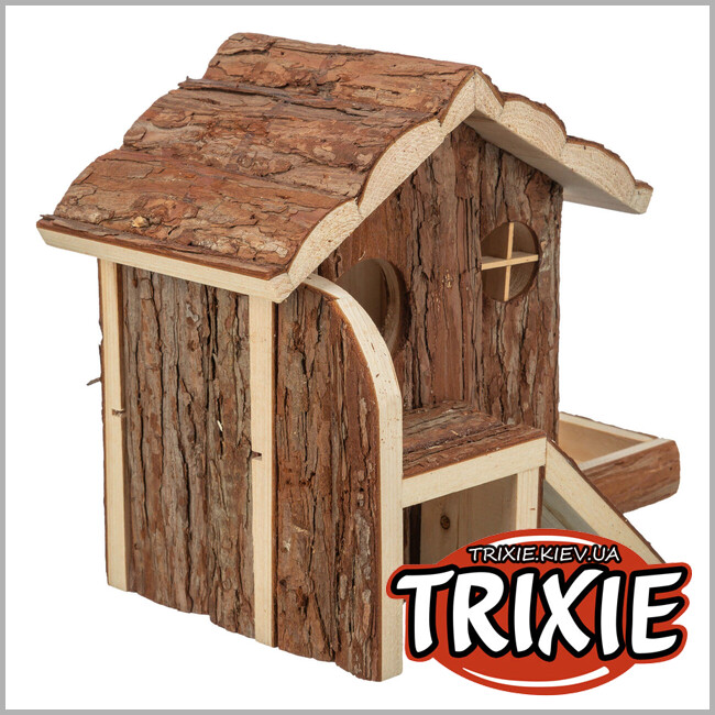 ТРИКСИ Украина - Домик для хомяка Trixie 61778 "Henna" (кора), 27х21х15см
