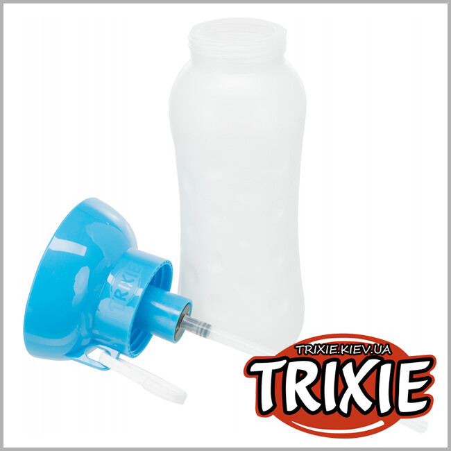ТРИКСИ Украина - Бутылка дорожная с поилкой TRIXIE Bottle with Drinking Bowl (550ml)