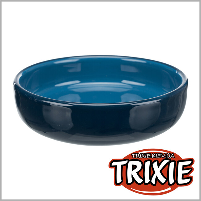 ТРИКСИ Украина - Миска для коротконосых пород котов Trixie Ceramic Bowl (0.3л/ 15см, цвета разные)