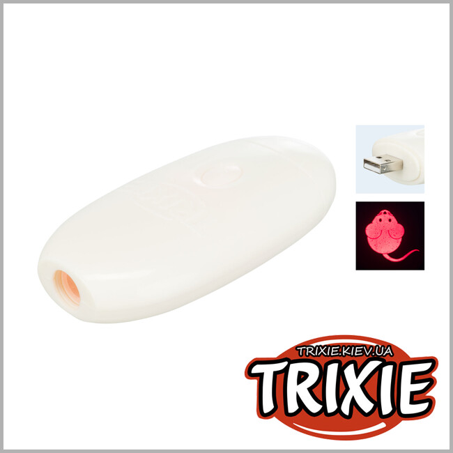 ТРИКСИ Украина - Светодиодная указка для кошек Trixie 41313 "Catch the Light", с рисунком мышонка, USB, 8.5см