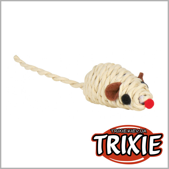 ТРИКСИ Украина - Мышь-погремушка TRIXIE (пряжа/лико, 5см)