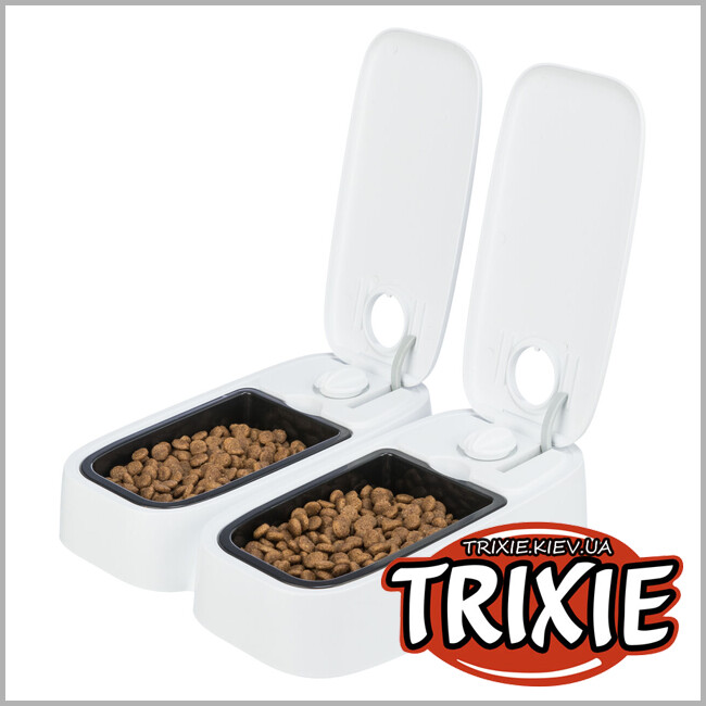 ТРИКСИ Украина - Кормушка автоматическая Trixie TX2 Automatic Food Dispenser (2*300ml / 27*7*24cm)