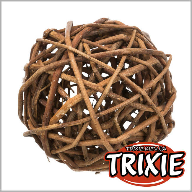ТРИКСИ Украина - Игрушка Trixie 61942 для грызунов Плетеный шар 10 см