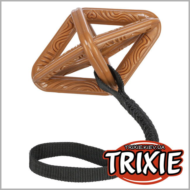 ТРИКСИ Украина - Игрушка ромб CityStyle Trixie 34728 на эластичной веревке, ПГ, 18см/38см
