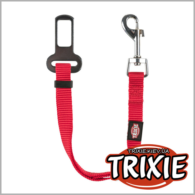 ТРИКСИ Украина - Авто шлейка для кота с ремнем безопасности Trixie 1294, 20-50см/15мм, красный