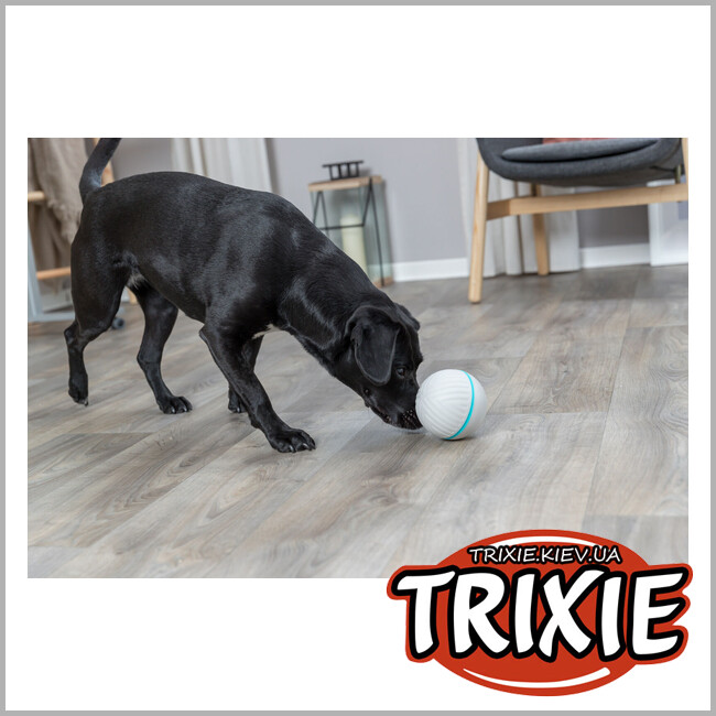 ТРИКСИ Украина - Мячик Trixie 33415 для лакомства,пластик,11см, серый