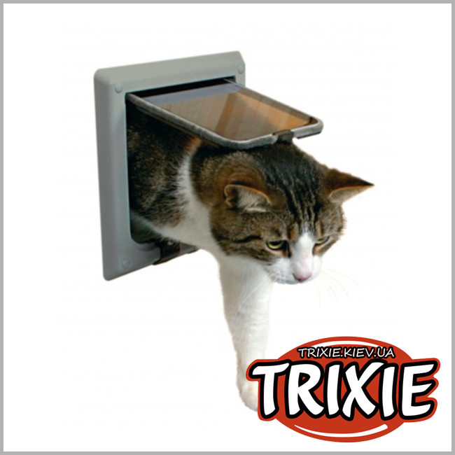 ТРИКСИ Украина - Дверца для котов TRIXIE - Luxe (Цвет: серый)