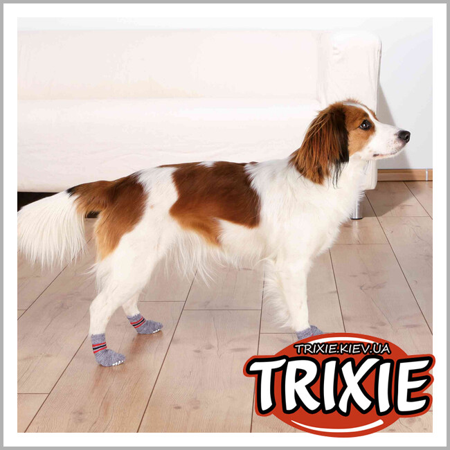 ТРИКСИ Украина - Защитные носки противоскользящие Trixie Dog Socks (L–XL /// 2шт)