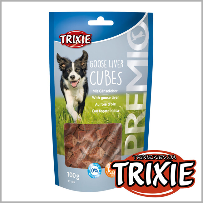 ТРИКСИ Украина - Лакомство для собак Trixie 31867 PREMIO Goose Liver Cubes гусиная печень 100г