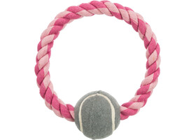 Мяч на веревке Trixie Denta Fun Rope Ring with Tennis Ball (6 * 18см) - Trixie