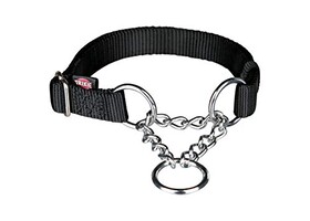 Ошейник Trixie-Premium с металлической цепочкой (L-XL: 45-70см 25 мм, черный) - Trixie