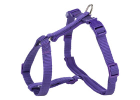Шлея с поводком для кота TRIXIE - Premium H-Harness (XL: 33–57 см/13 мм, 1.20 м, фиолет) - Trixie