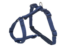 Шлея с поводком для кота TRIXIE - Premium H-Harness (XL: 33–57 см/13 мм, 1.20 м, индиго) - Trixie