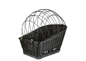 Корзина для автоперевозок Trixie 13117 с решеткой, ива и металл, 35х49х55см, черный - Trixie