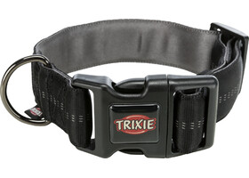 Широкий ошейник  Trixie Softline Elegance (L-XL: 55-70см/38мм, черный/графит) - Trixie