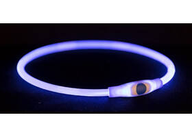 Светящийся ошейник Flash USB - TRIXIE  (L-XL: 65см/8мм, синий) - Trixie