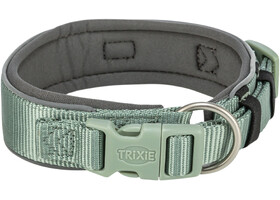 Нашийник Trixie Premium для собак екстраширокий XS–S 27–35 см 25 мм блакитно-сірий - Trixie