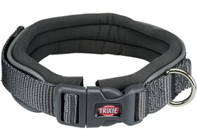 Ошейник Trixie Premium с подкладкой для собак (L: 48–55см/30мм, графит) - Trixie
