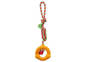 Кольцо для зубов на канате для собак TRIXIE - Denta Fun (12cm / 41 cm) - Trixie