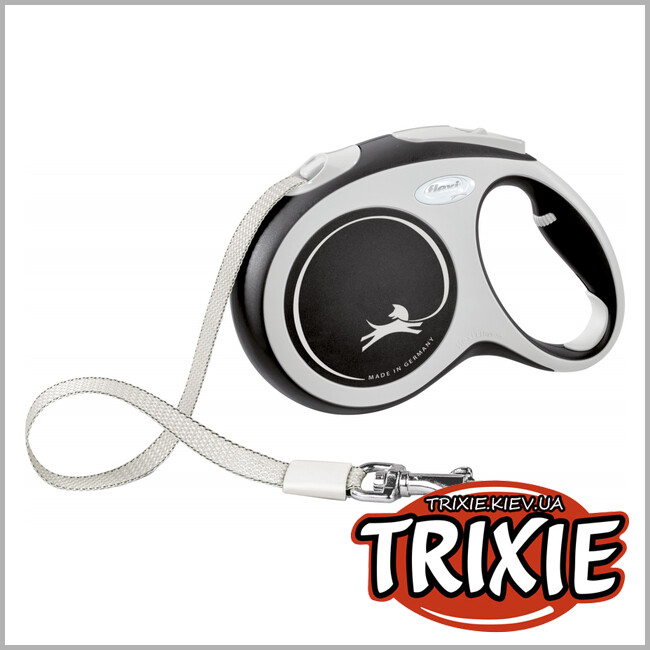 ТРИКСИ Украина - Флекси New COMFORT Trixie (L, 5м/до 60кг, черный)