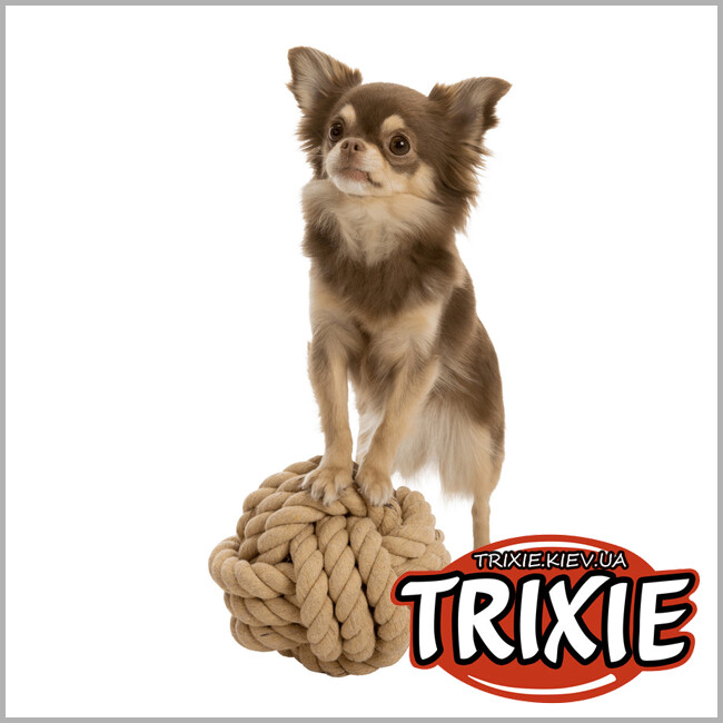 ТРИКСИ Украина - BE NORDIC мяч веревочный  Trixie Rope Ball for Dogs (хлопок 13 см)