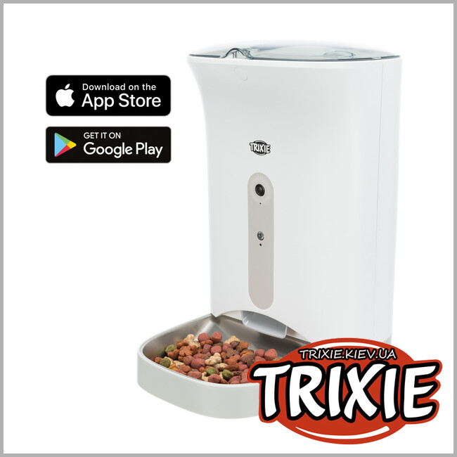ТРИКСИ Украина - Кормушка автоматическая с камерой и микрофоном TRIXIE TX8 Smart (4.3л / 24*38*19см)