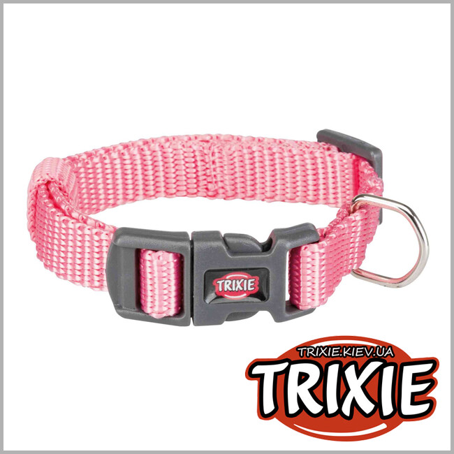 ТРИКСИ Украина - Ошейник Premium-TRIXIE  (нейлон 15–25см/10мм, фламинго)