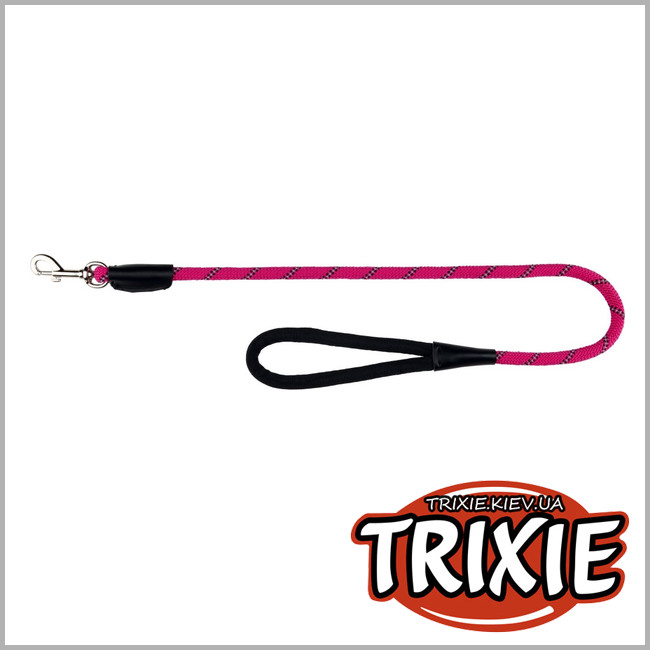 ТРИКСИ Украина - Поводок для собак TRIXIE (Размер: 1м/ø 8 мм, фуксия, нейлон)