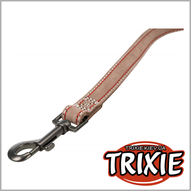 ТРИКСИ Украина - Поводок Native-TRIXIE ( Размер S–M: 1.00м/15мм, капучино, кожа)