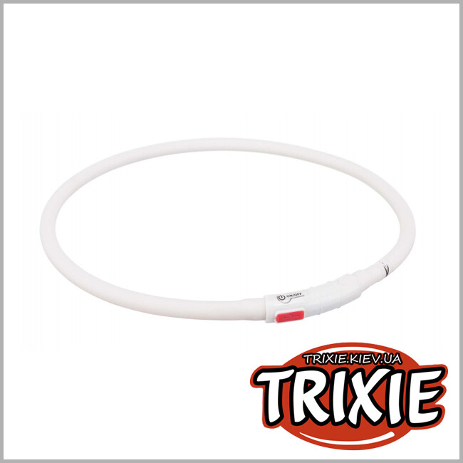ТРИКСИ Украина - Ошейник светящийся USB - TRIXIE (70см/10мм, белый)