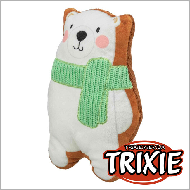 ТРИКСИ Украина - Игрушка "Рождественский медведь" Trixie 92602 для собак плюш 20 см