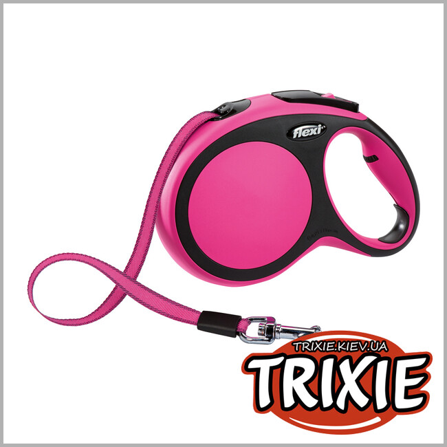 ТРИКСИ Украина - Флекси TRIXIE - New COMFORT (L: 8 м/50 кг, розовый)