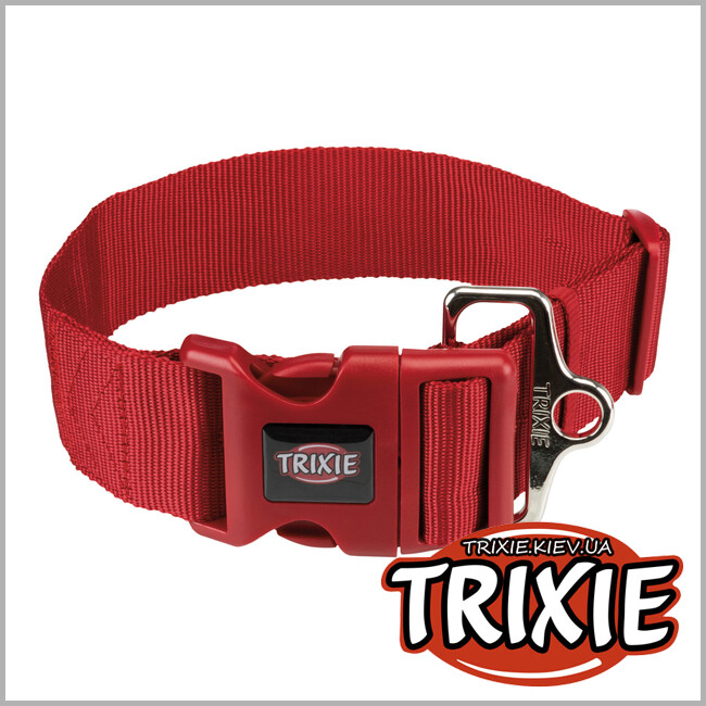 ТРИКСИ Украина - Ошейник для собак Trixie 1999303 "Premium", M-L: 40-60см/50мм, красный