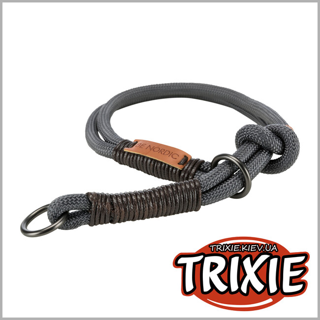 ТРИКСИ Украина - Ошейник-удавка для животных Trixie 17281 "BE NORDIC",L: 50см/13мм, темно-серый/коричневый