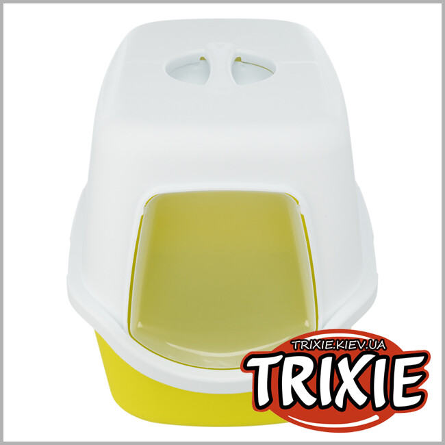 ТРІКСІ Україна - Туалет-будиночок для кота Trixie Vico (40*40*56 см, лимонний/білий)